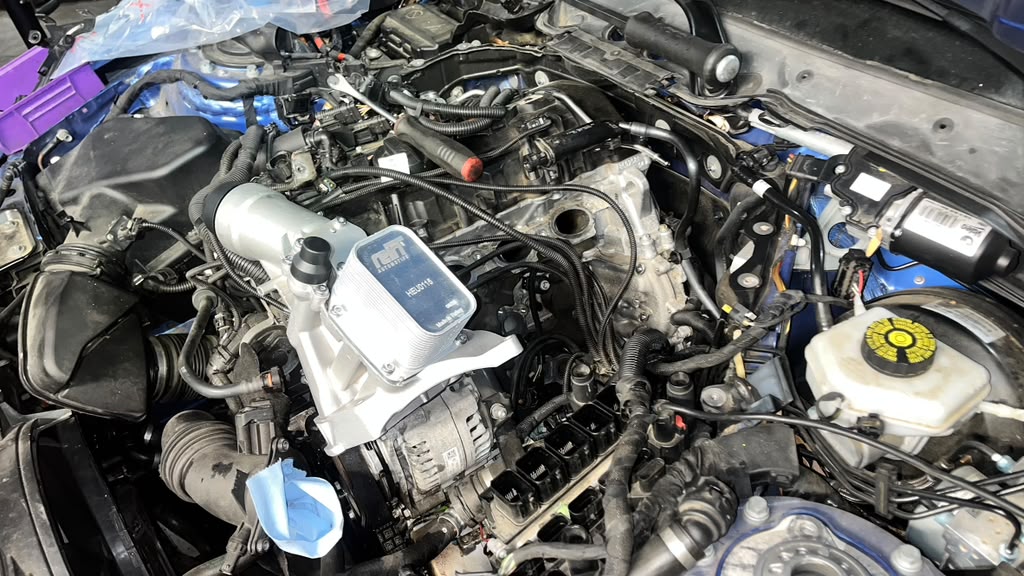 Engine bay work on a European car at Euro Auto Works