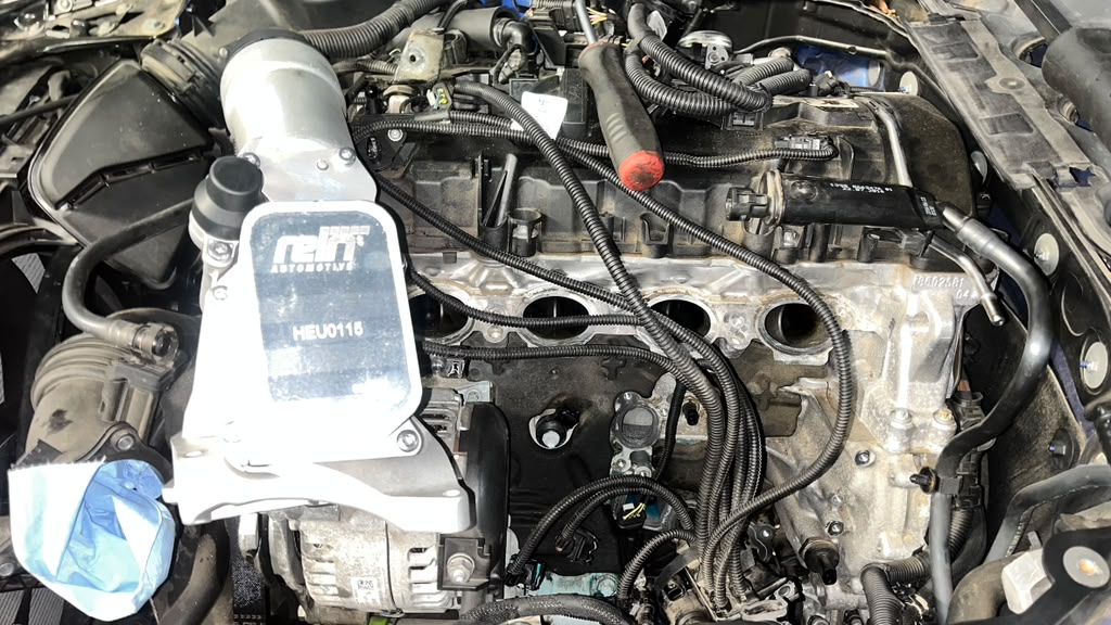 European engine top-end repair in progress