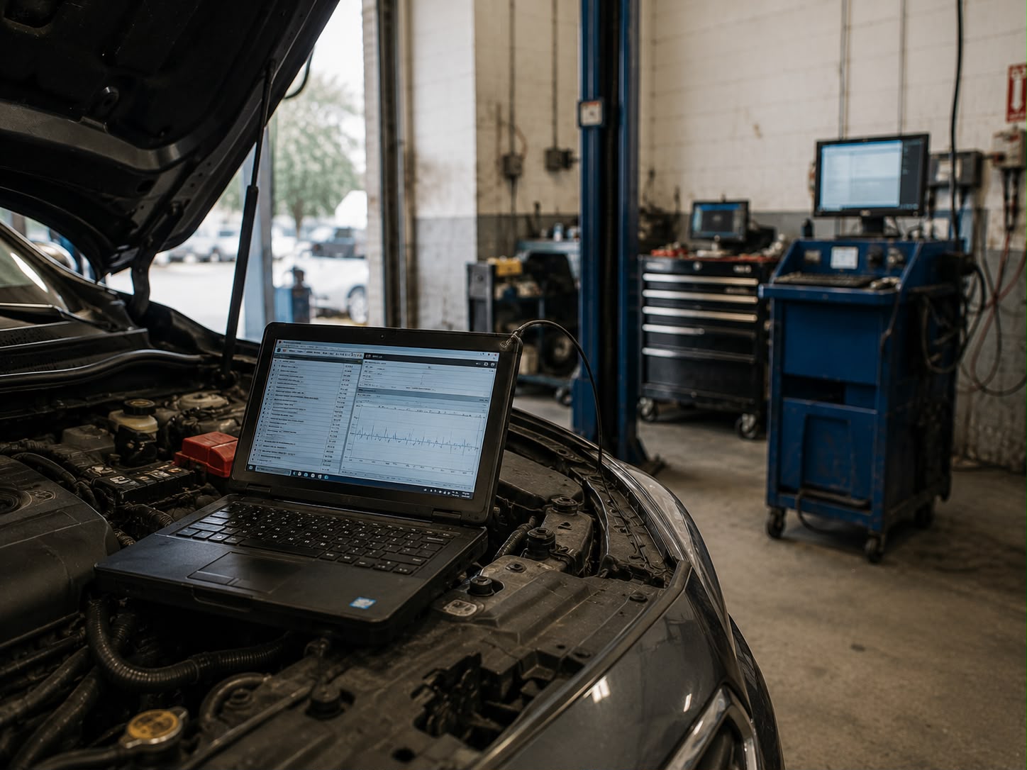 Computer diagnostics at Euro Auto Works